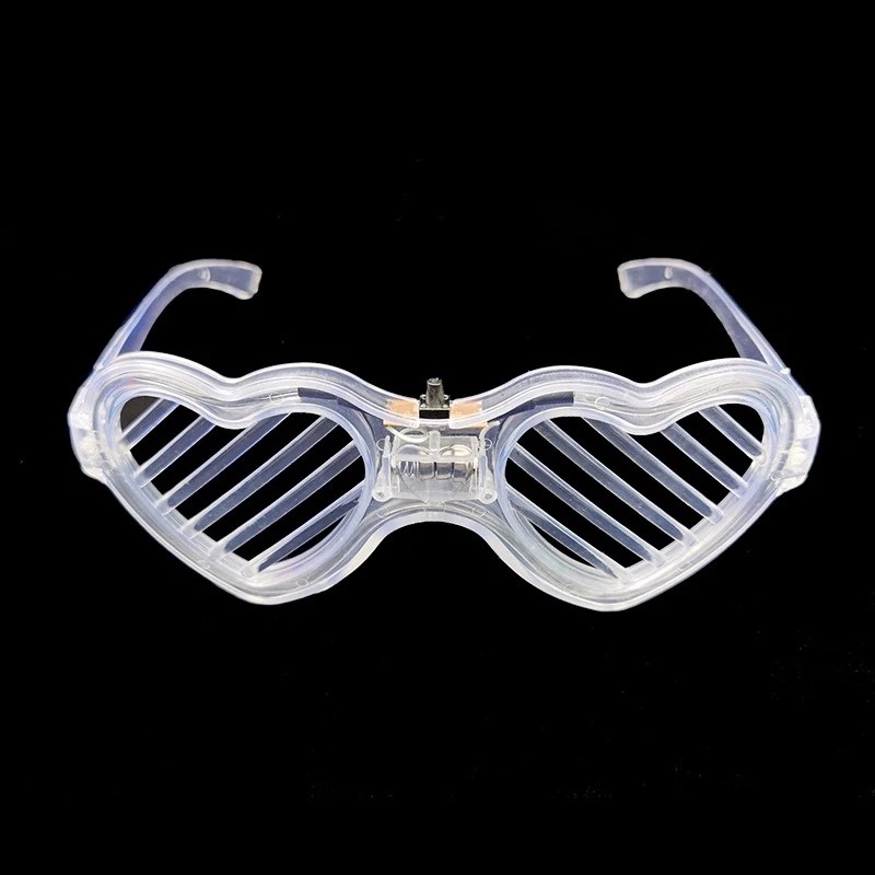 แว่นเรืองแสง LED Luminous glasses หัวใจ สีขาว