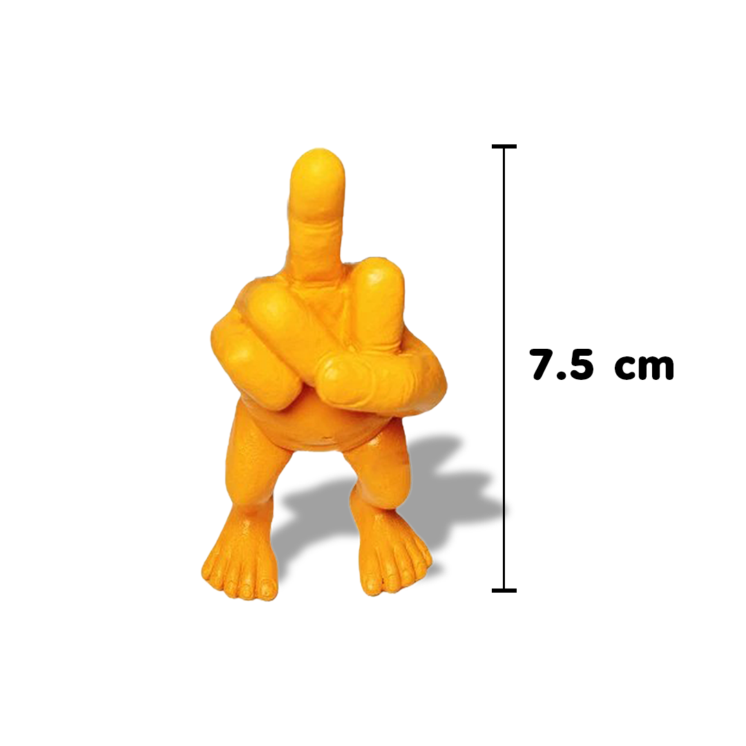 โมเดลนิ้วกลาง เล็ก 7.5 CM สีส้ม