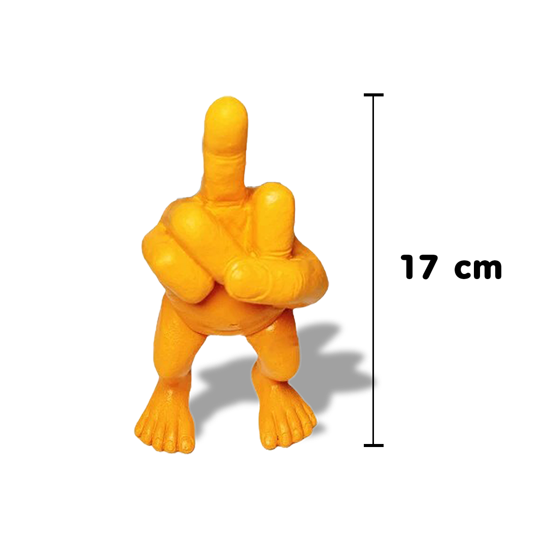 โมเดลนิ้วกลาง ใหญ่ 17 CM สีส้ม