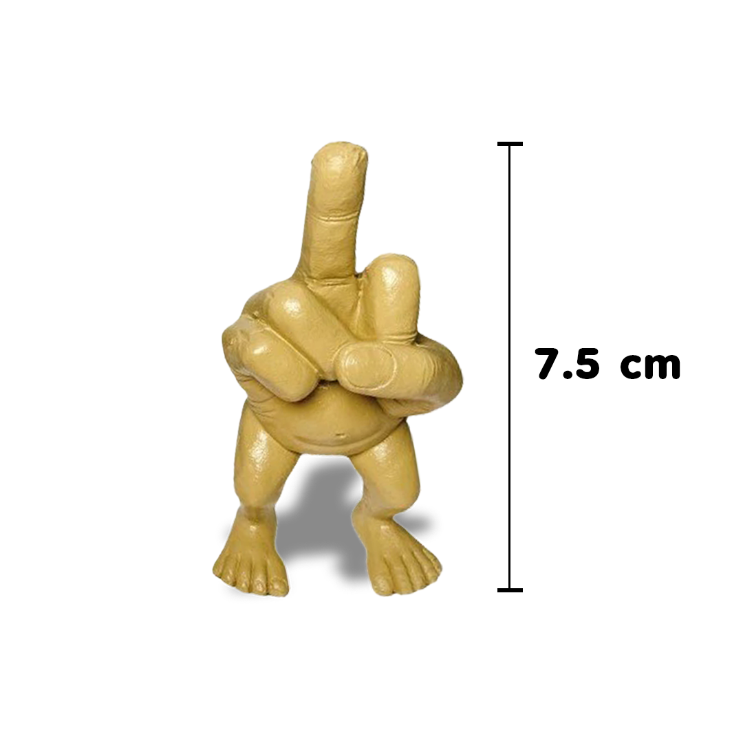 โมเดลนิ้วกลาง เล็ก 7.5 CM สีน้ำตาล