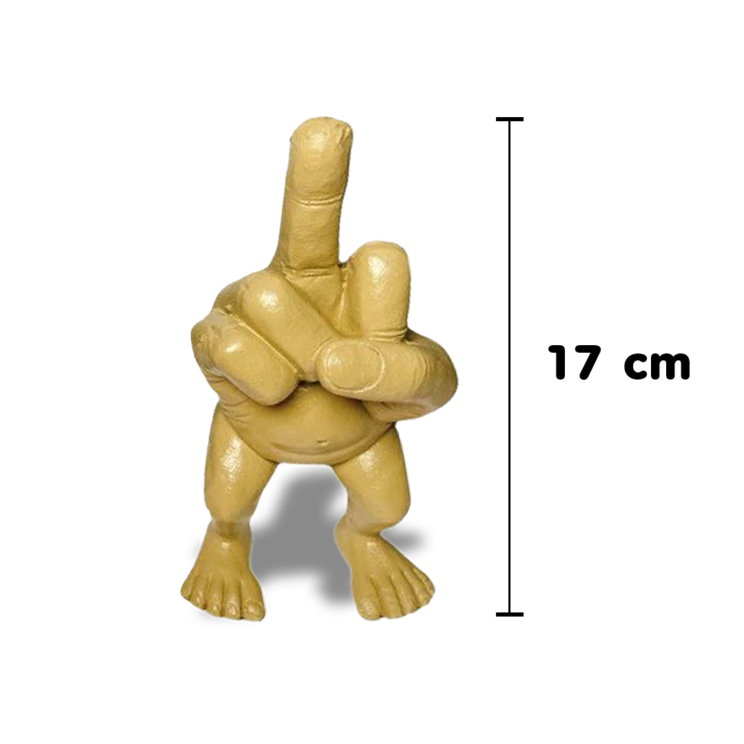 โมเดลนิ้วกลาง ใหญ่ 17 CM  สีน้ำตาล