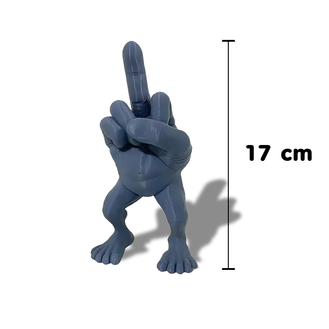 โมเดลนิ้วกลาง ใหญ่ 17 CM  สีน้ำเงิน