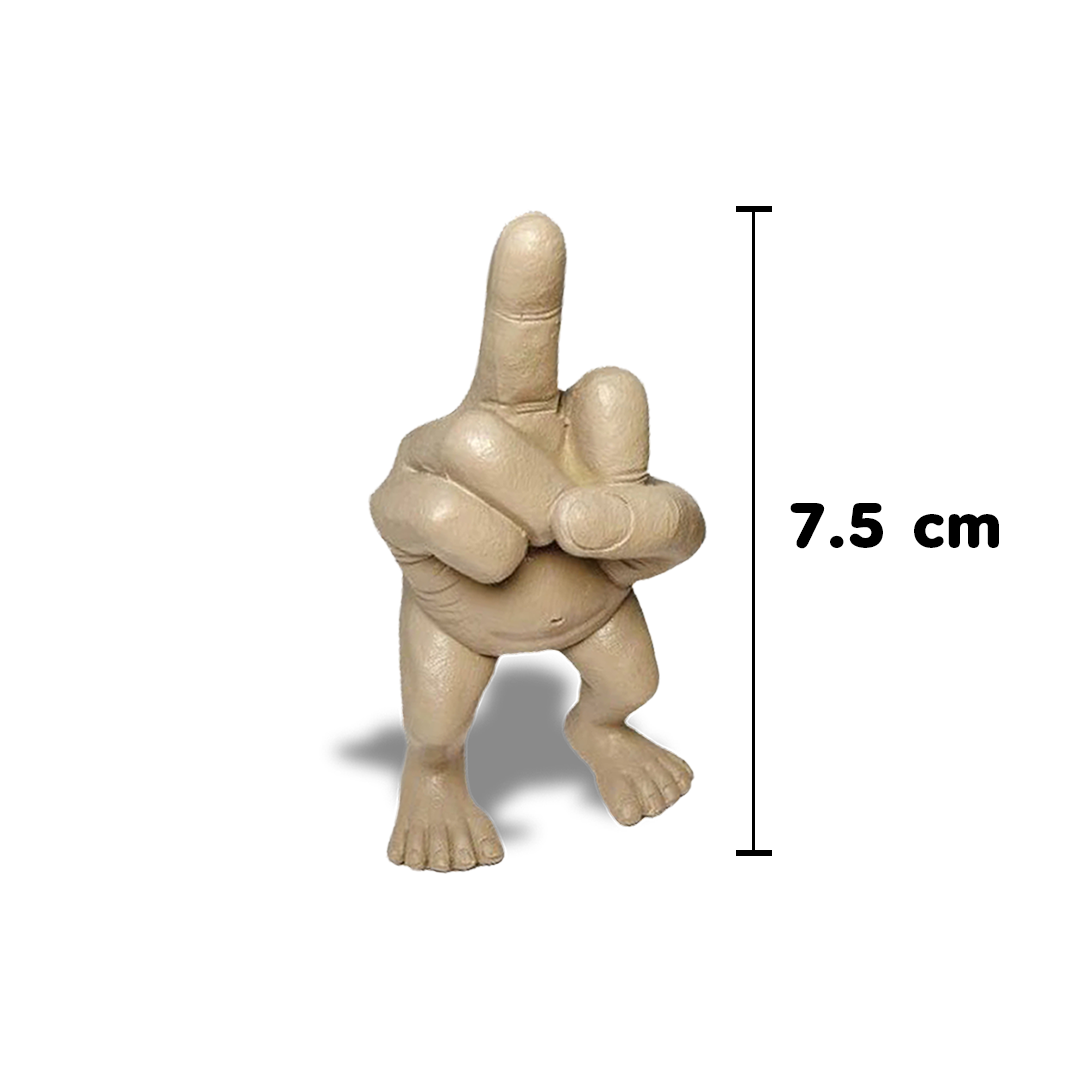 โมเดลนิ้วกลาง เล็ก 7.5 CM สีเทา