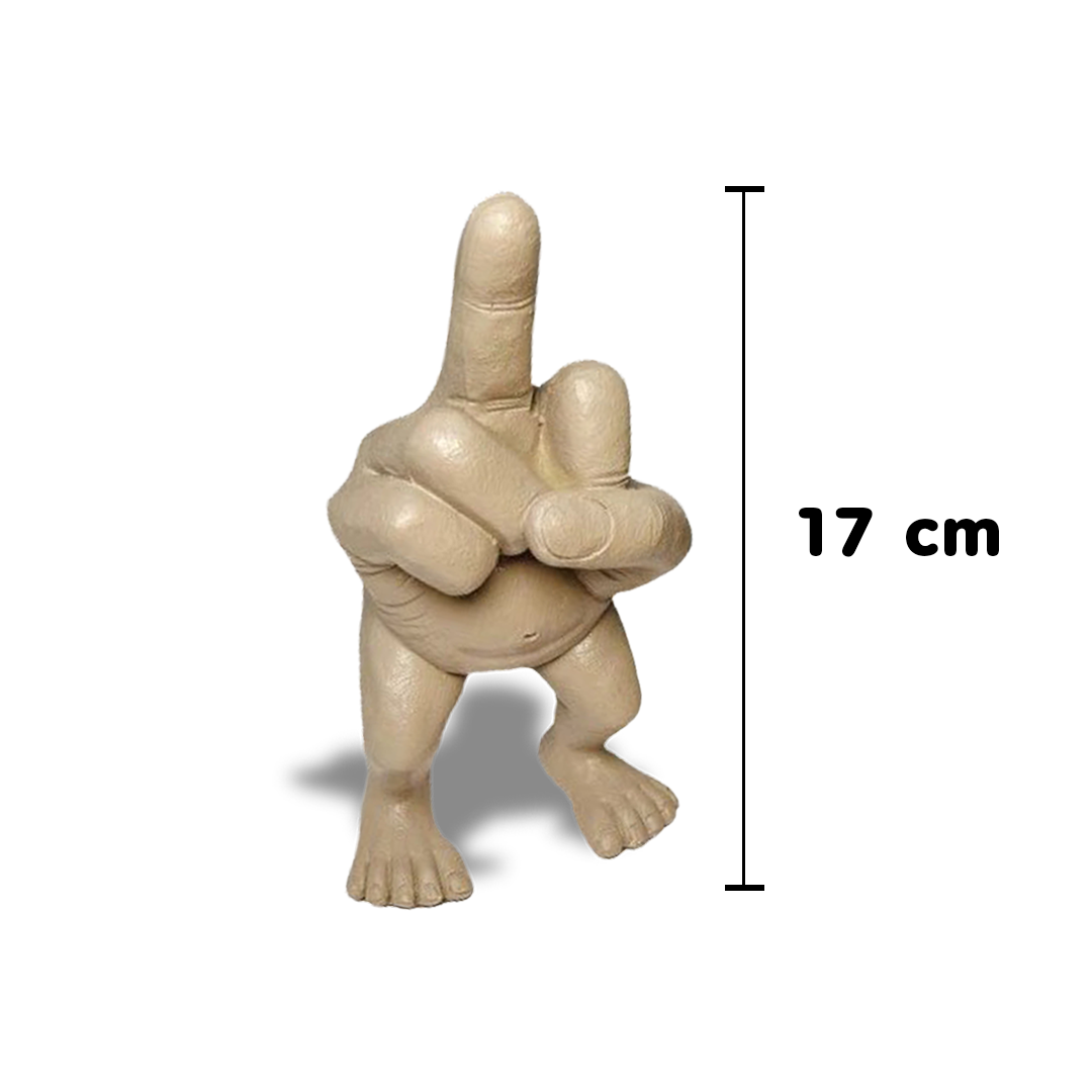 โมเดลนิ้วกลาง ใหญ่ 17 CM  สีเทา