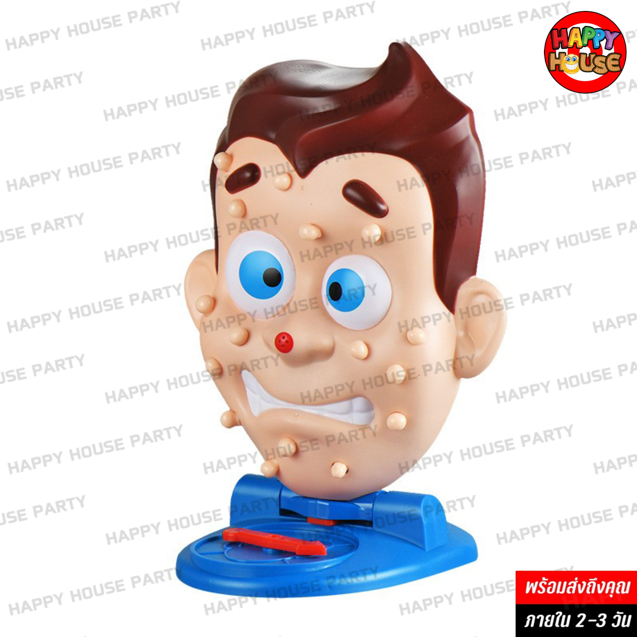 เกมดึงสิว พร้อมหัวสิวเสมือนจริง หลอดฉีดเติมน้ำ และลูกศรชี้ทิศทาง