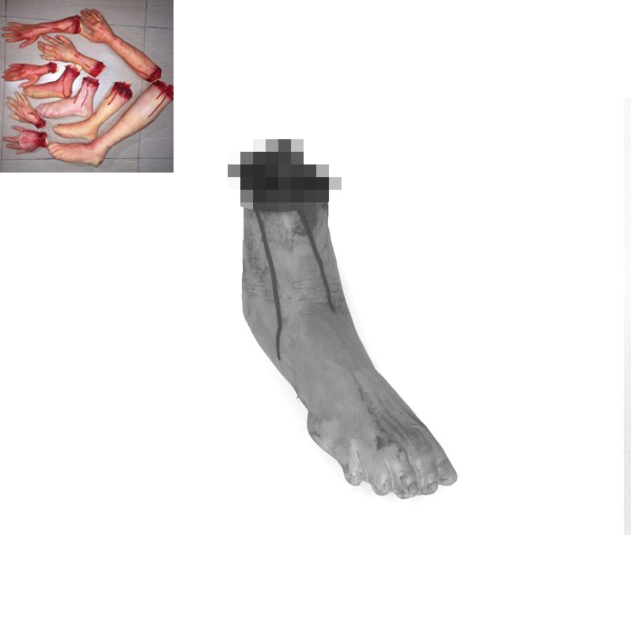 ของเล่น ขาปลอม ข้างขวา ตกแต่งงานปาร์ตี้ Halloween