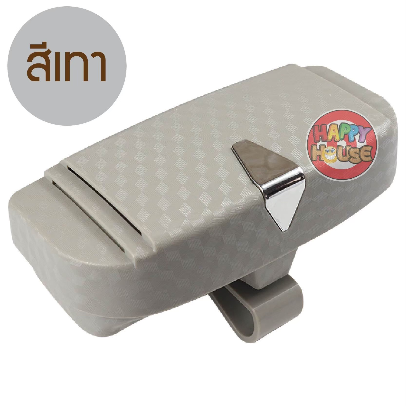 กล่องแว่นรถยนต์ลายเคฟล่า สีเทา