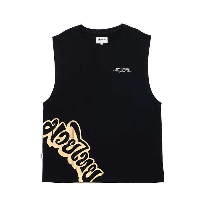 MAHANAKHON MUAY THAI CLUB OVERSIZED SLEEVELESS BLACK - XL