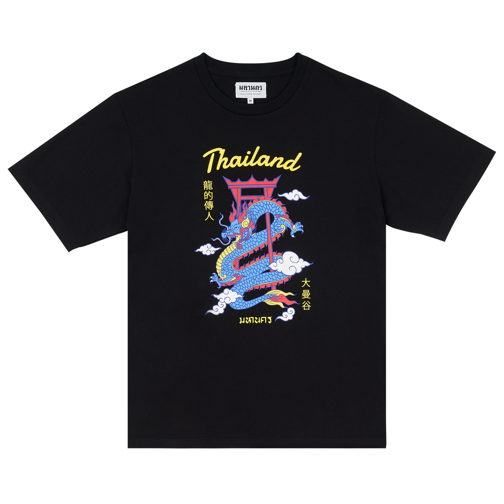 MAHANAKHON DRAGON 2 OVERSIZE T-SHIRT BLACK - XL