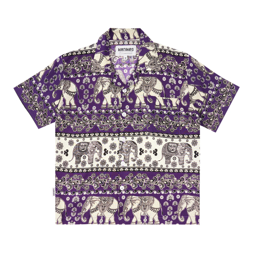 MAHANAKHON CHANG KIDS HAWAII SHIRT PURPLE - XL