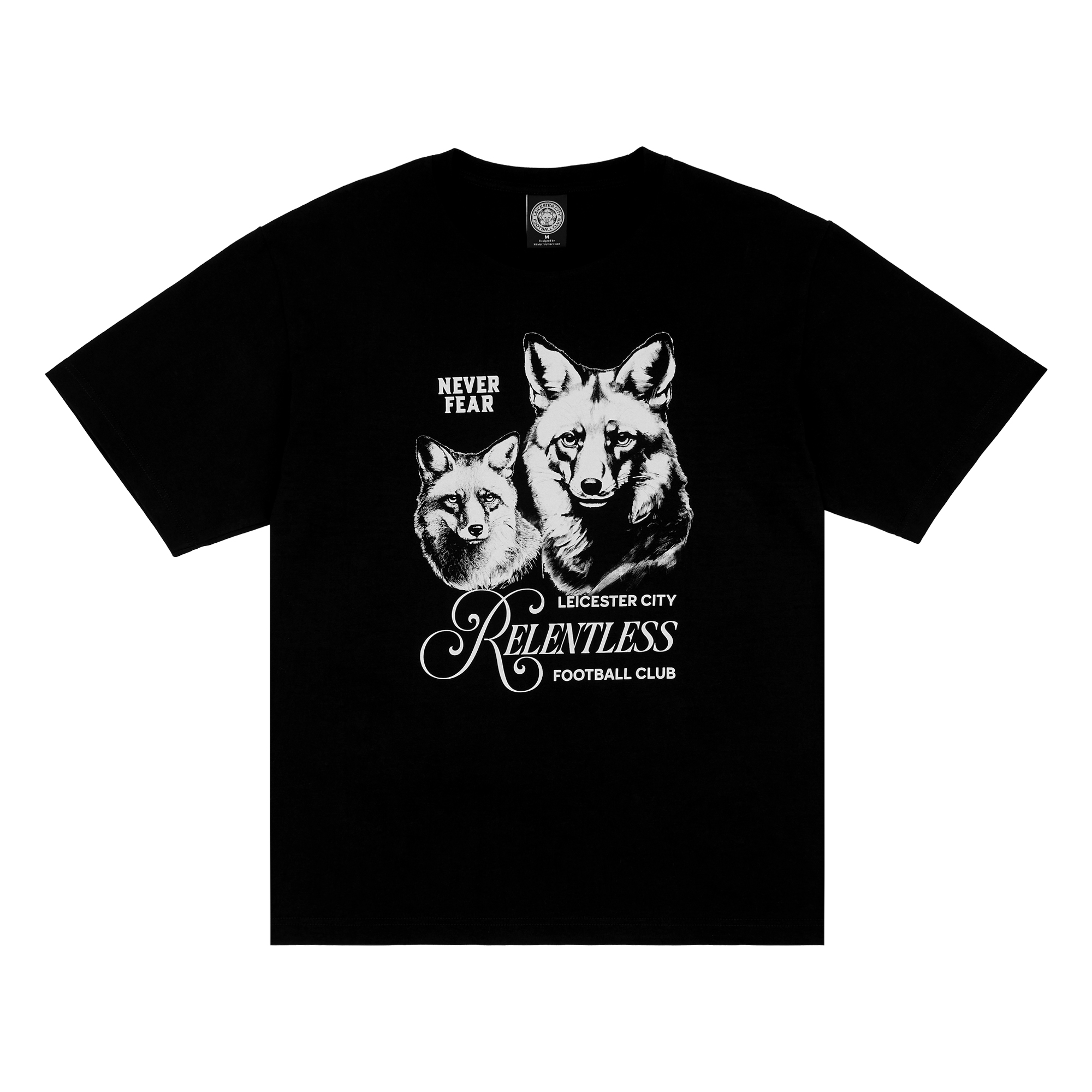 LCFC Retro 25 T-Shirt 2 Fox Faces 03 BK-L